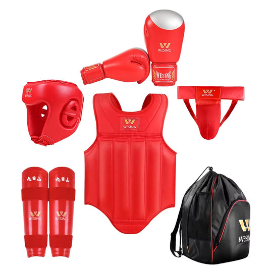 Sanda Gear Set for Men Women 8 Pcs Boxing MMA Protector Gears Sanda Competition Training Equipment